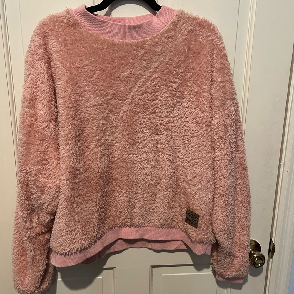 Southern Marsh blush pink fuzzy sweatshirt - SIZE 1 - Picture 1 of 5
